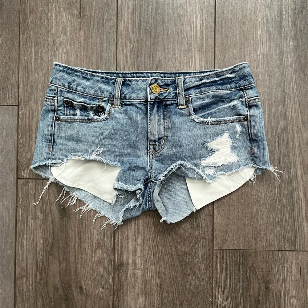 Distressed Denim Shorts - Picture 1 of 4